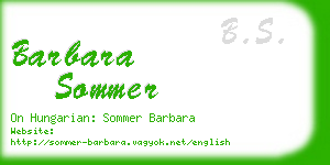 barbara sommer business card